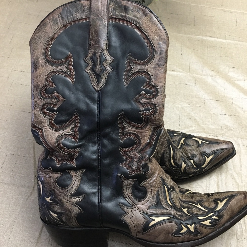 Men's Corral Leather Boots 11 1/2 D Handcrafted